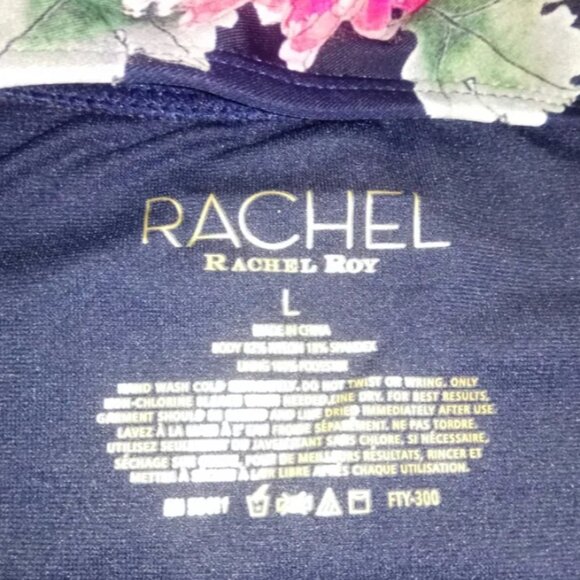 Brand New Rachel by Rachel Roy One-Piece Navy Floral Swimsuit - Picture 9 of 12